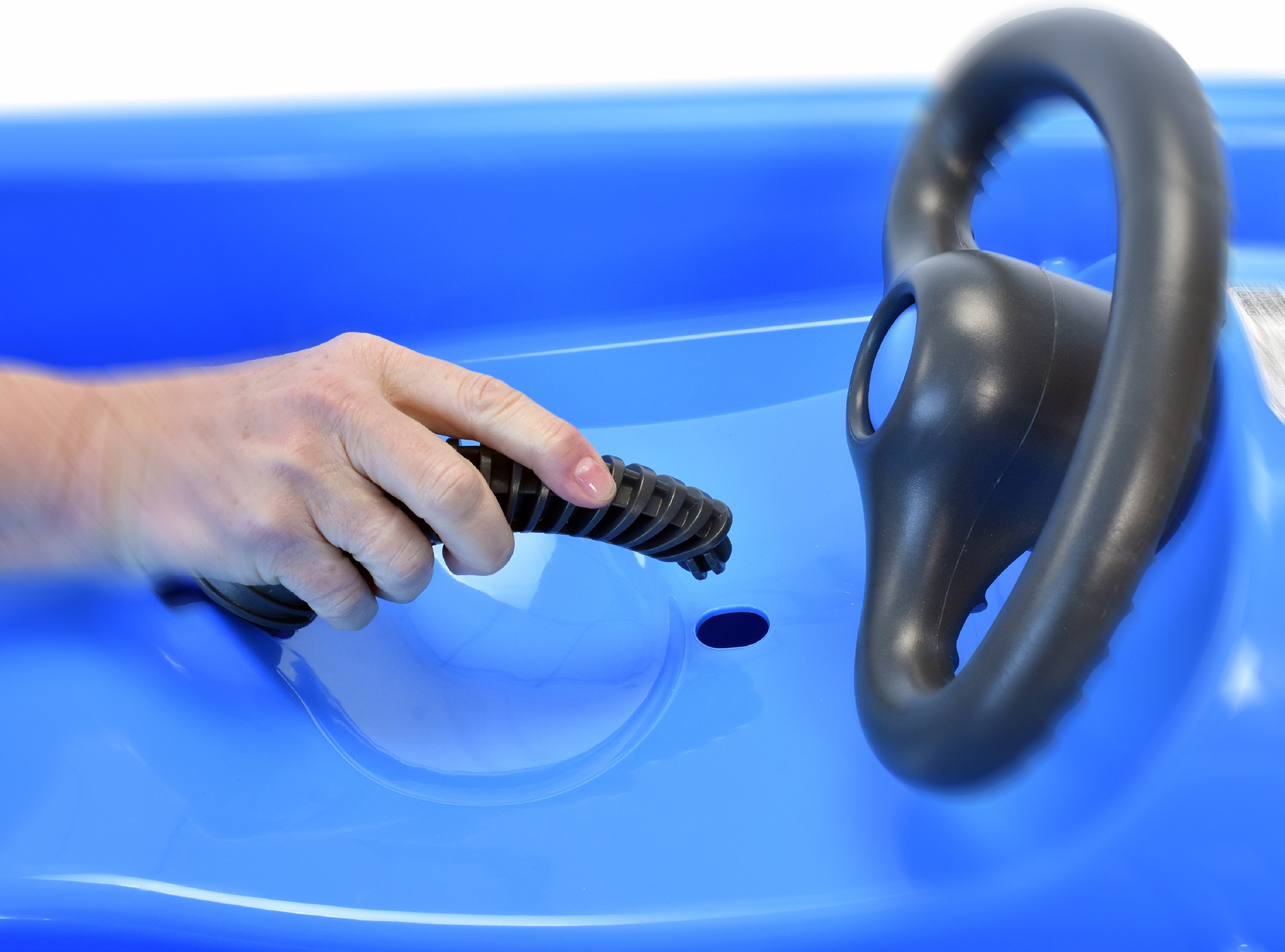 Close up of break on sled high quality resin sled