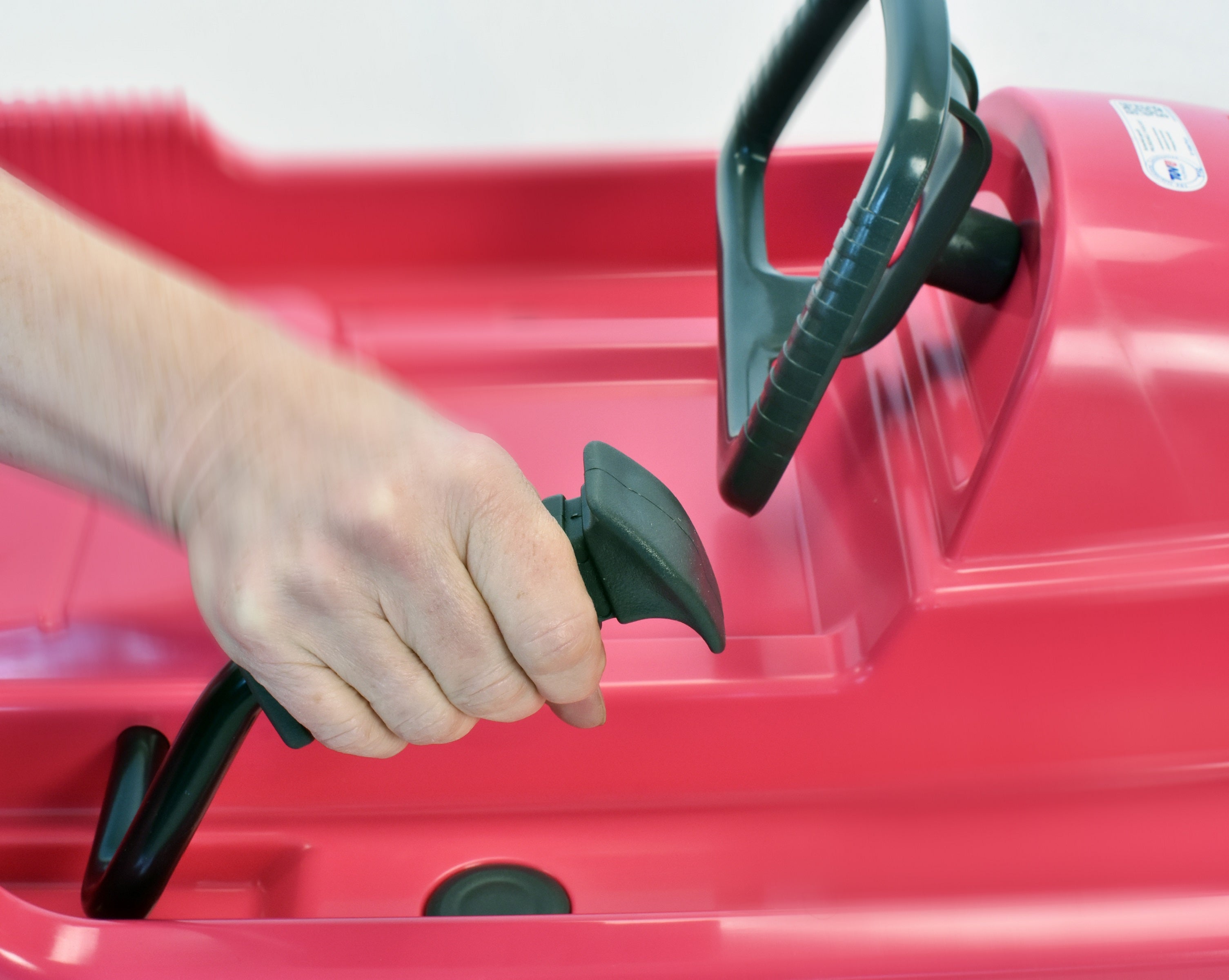 Built in hand break for snow sled