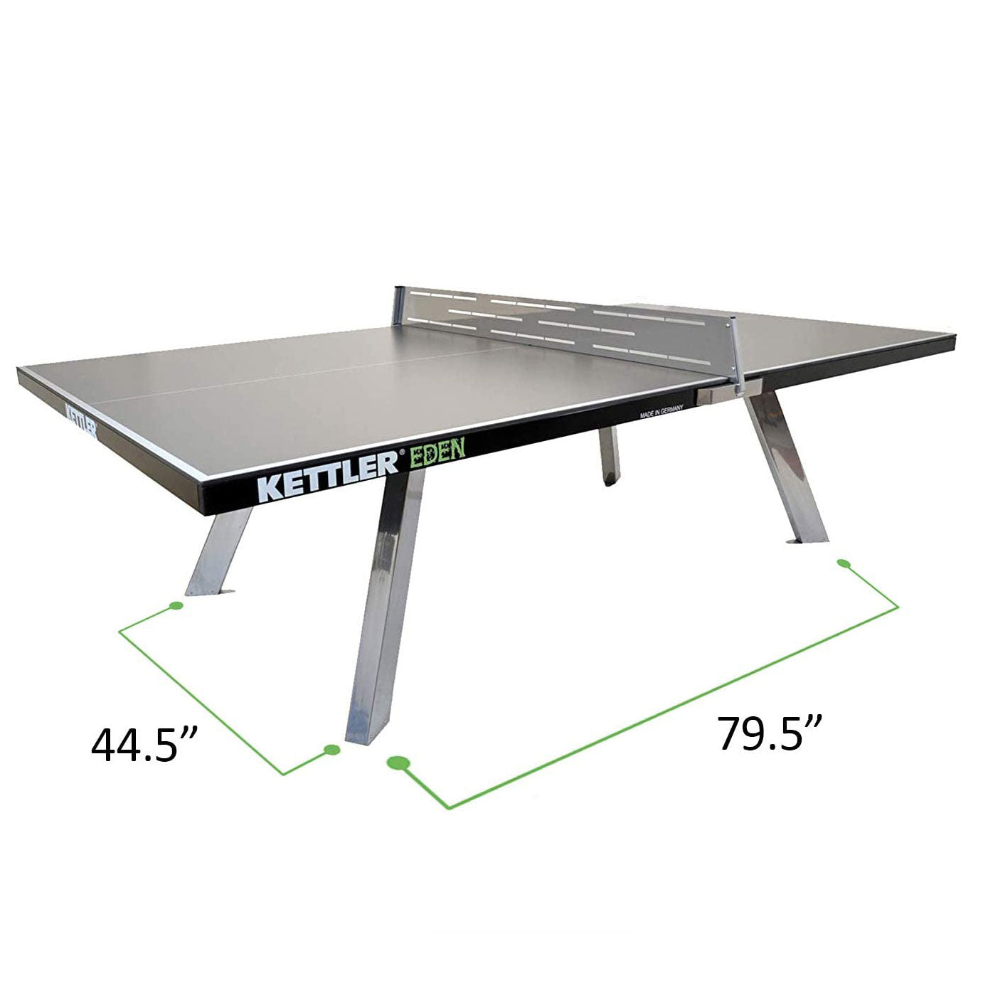 Eden Outdoor Stationary Table Tennis Table - Grey