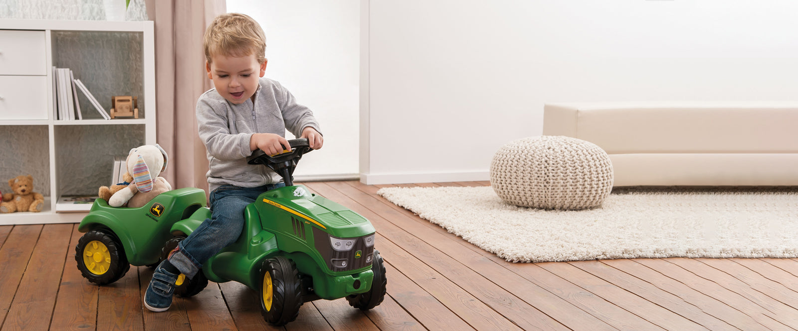 John Deere Ride-On Scoot and Pedal Tractors for Kids. 