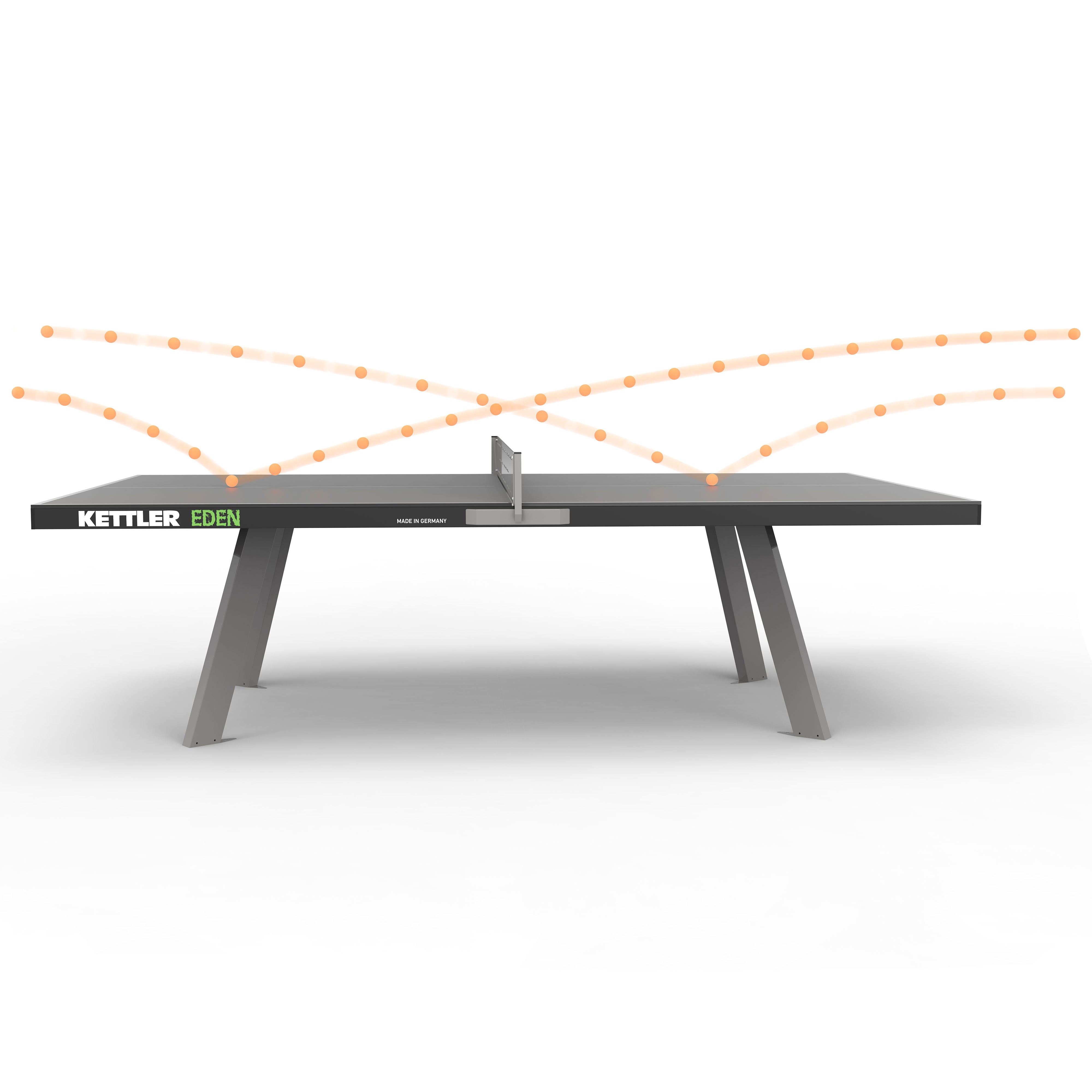 Eden Outdoor Stationary Table Tennis Table - Grey