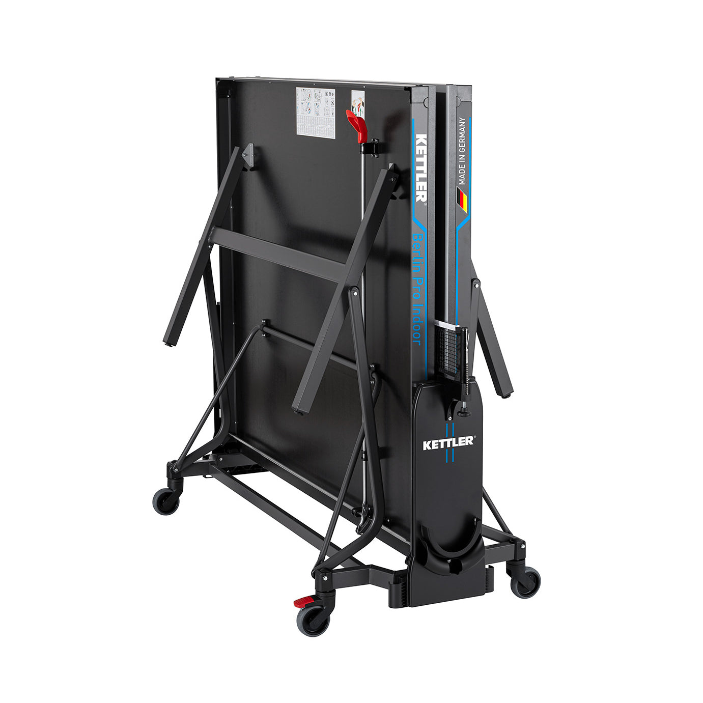 Berlin Pro Indoor Table Tennis Table - Studio Shot  - Folded position