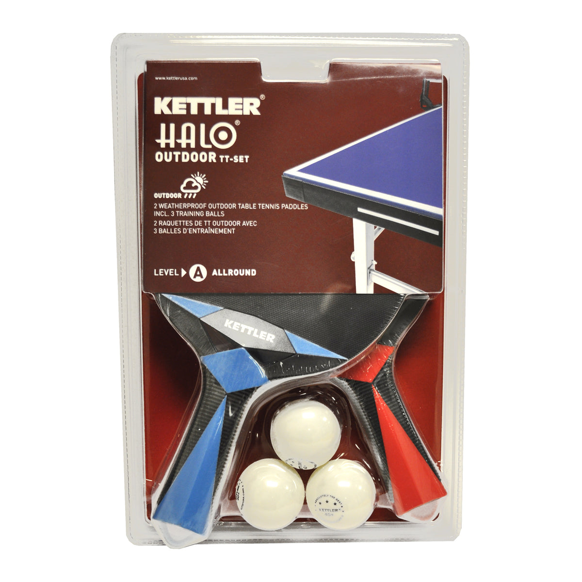 Halo X Outdoor 2 Player Table Tennis Racket Set
