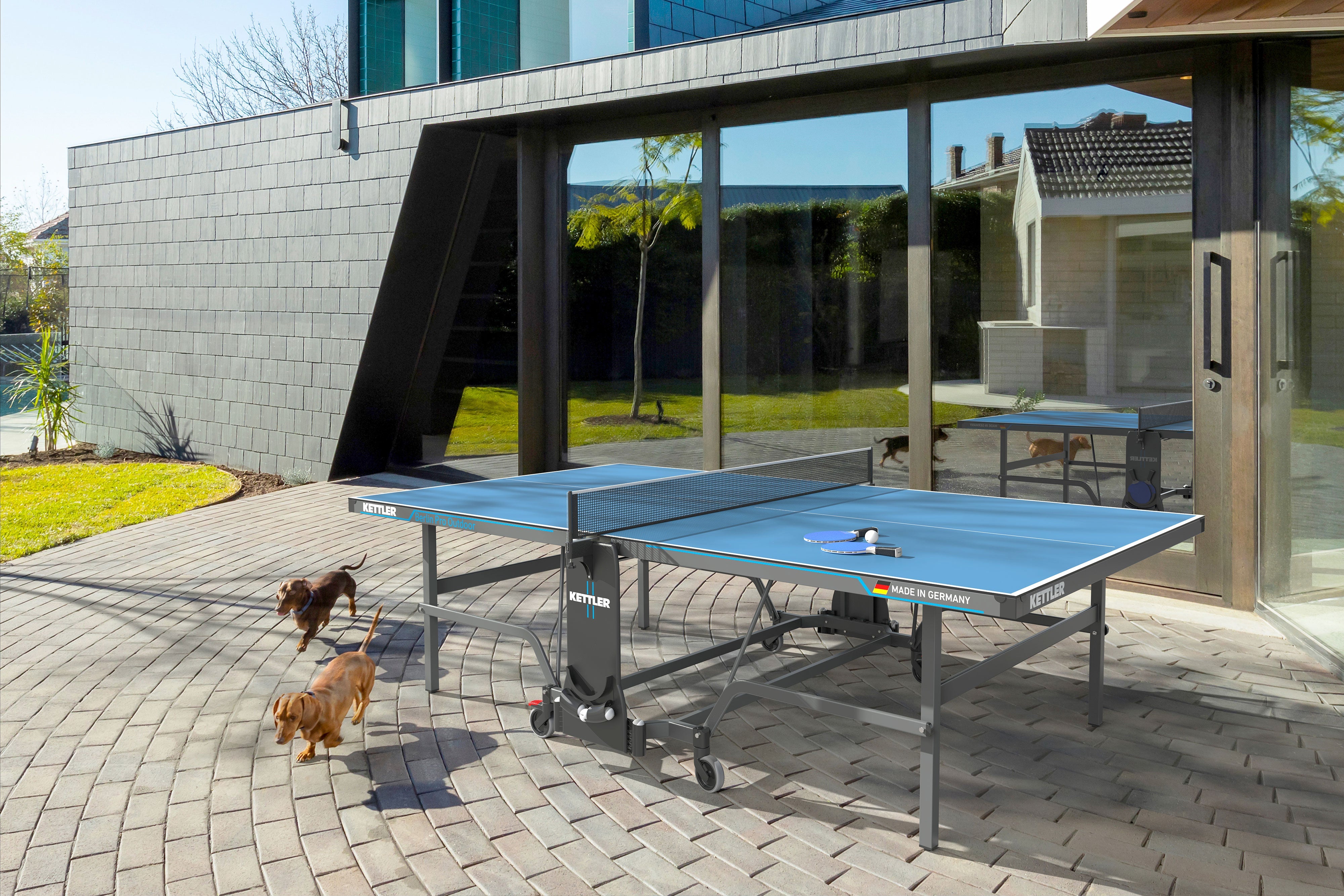 kettler berlin pro outdoor Cavalier 2.0 Foosball Table KETTLER Retail Showroom level indoor table tennis with easy folding Kettler Berlin Pro Outdoor Tennis